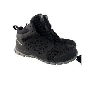 Reebok Work Mens RB4141 Alloy Toe Athletic Safety Shoes Black Size 8W